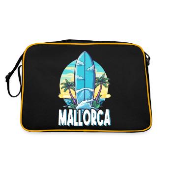 Majorca Palm Surfing Spain Island Summer Party - Retro Bag - black/gold - Back