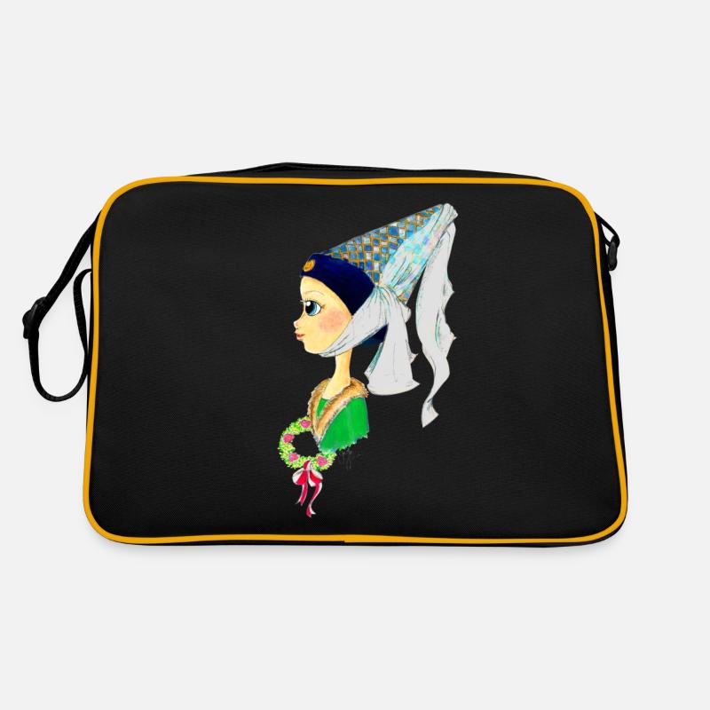 Edeldame 6 - Retro Bag - black/gold