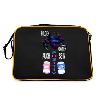 Les conséquences peuvent aussi être positives - Sac Retro - noir/or - Dos