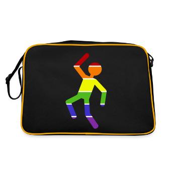 Bonhomme multicolore - Sac Retro - noir/or - Dos