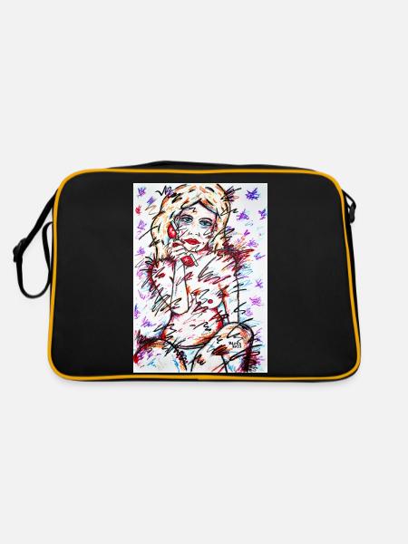 Fille du téléphone - Sac Retro - noir/or - Dos