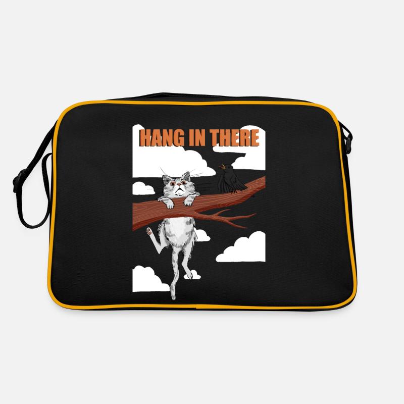 Hang in there 03 - Retro Tasche - Schwarz/Gold
