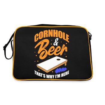 Cornhole & Beer That's why I'm here - Retro Bag - black/gold - Back