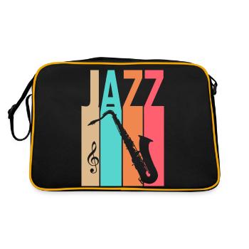 Vintage Jazz - Musique Jazz - Sac Retro - noir/or - Dos