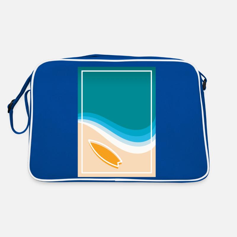 Plage Mer Surf Vacances Wave Surf Planche de surf Sac Retro
