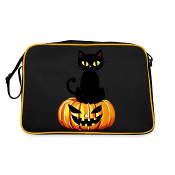 Pumpkin Costume Halloween Pumpkins Gift Pumpkin - Retro Bag - black/gold - Back