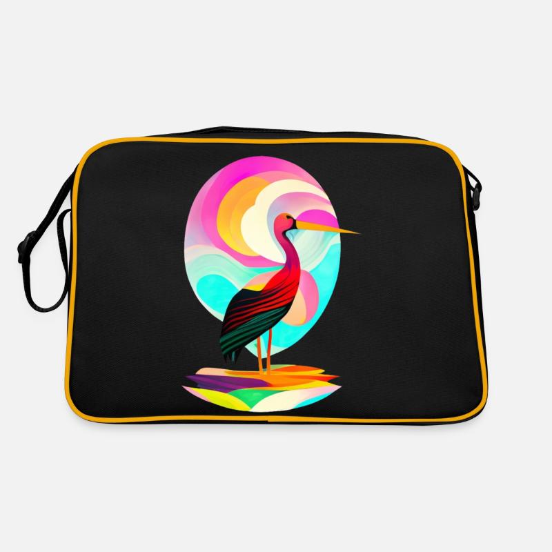 Storch - Retro Tasche - Schwarz/Gold