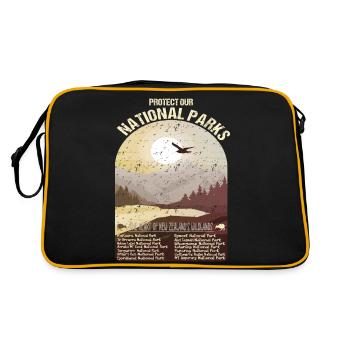 New Zealand's National Parks - Retro Bag - black/gold - Back