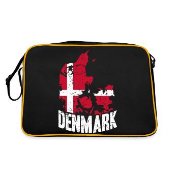 Danemark drapeau national Fierté danoise Nordique - Sac Retro - noir/or - Dos