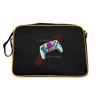 Gamer - Retro Tasche - Schwarz/Gold - Hinten