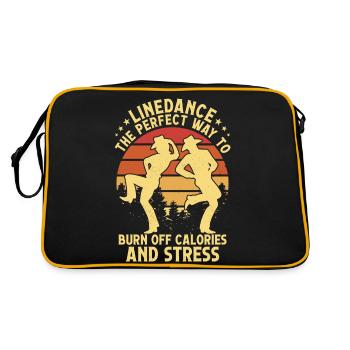 Linedance The Perfect Way Western Country Music - Retro Tasche - Schwarz/Gold - Hinten