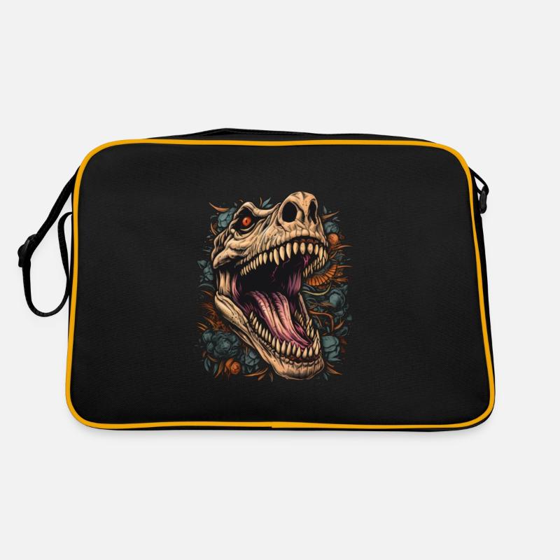 Gruseliger Dinosaurier Retro Tasche