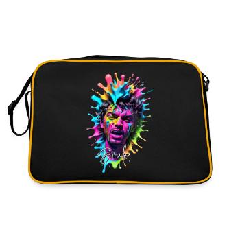 Design Splash Art 3D dans des couleurs pastel vives - Sac Retro - noir/or - Dos