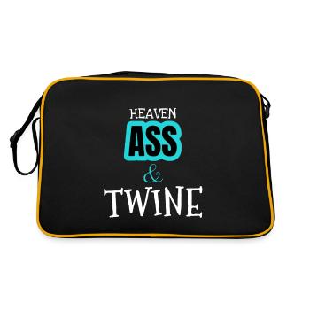 Heaven Ass & Twine - Retro Tasche - Schwarz/Gold - Hinten