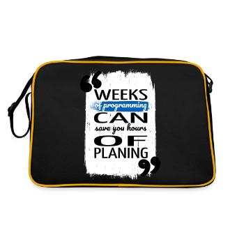 Fun Fathersday Computer Language Awesome Computers - Retro Bag - black/gold - Back