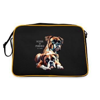 Chemises Boxer pour chiens et autres vêtements - Sac Retro - noir/or - Dos