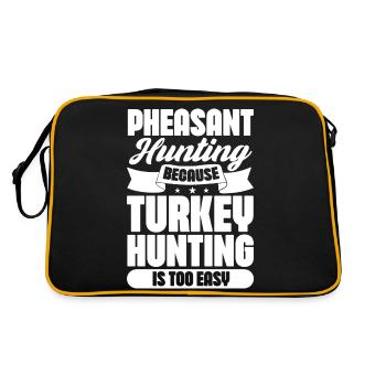 Pheasant hunting because Turkey hunting is too - Retro Bag - black/gold - Back