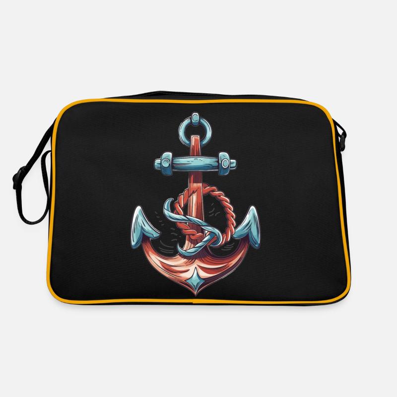 Schiff Anker für Shirts Hoodies oder Pullover Retro Tasche