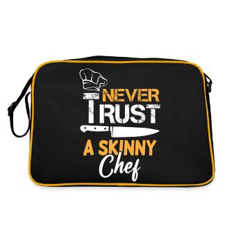 Never Trust A Skinny Chef - Retro Bag - black/gold - Back