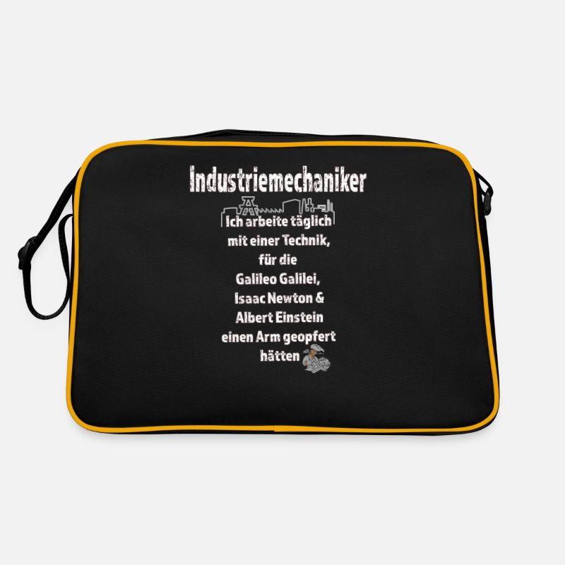 Industriemechaniker - Retro Tasche - Schwarz/Gold