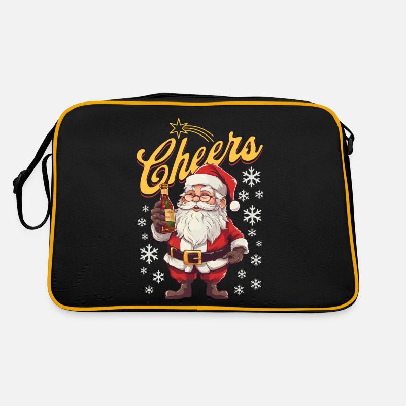 Weihnachtsmann Schnaps Rum Alkohol Bier Prost Retro Tasche