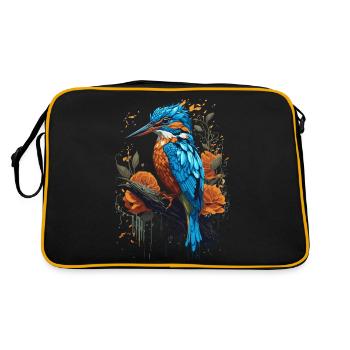 Oiseau bleu - Sac Retro - noir/or - Dos