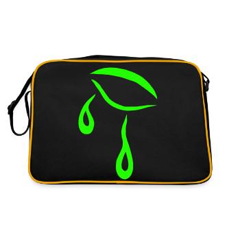 Larmes de tatouage vert de cils - Sac Retro - noir/or - Dos
