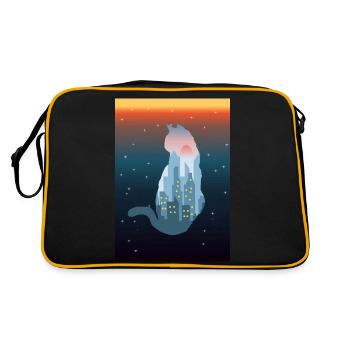 kitty - Retro Tasche - Schwarz/Gold - Hinten