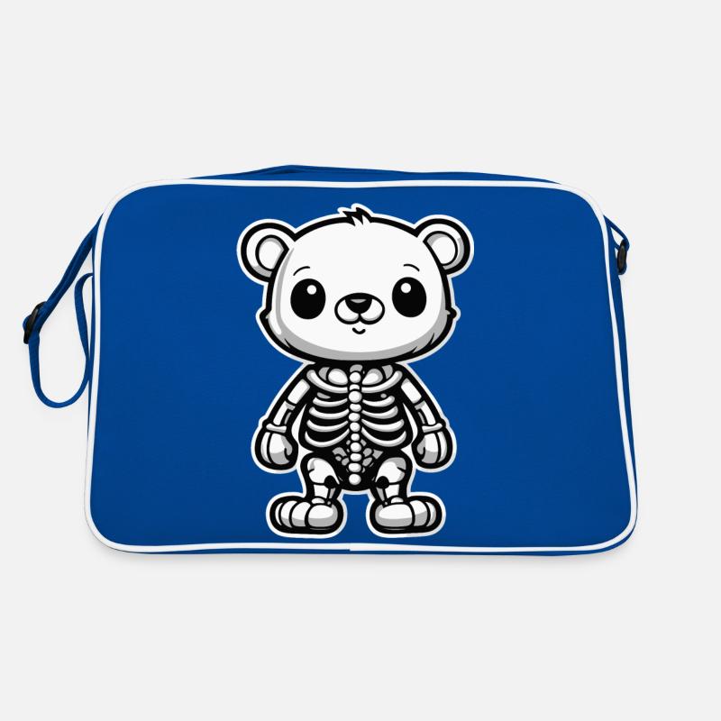 Illustration de squelette d’ours mignon Sac Retro