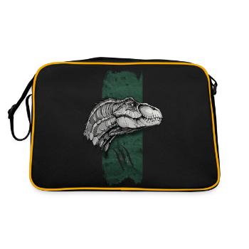 Ancient Elegance: Velociraptor's Majesty - Retro Bag - black/gold - Back