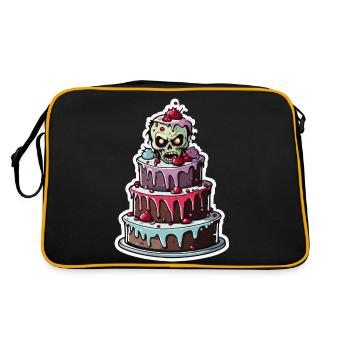 Gâteau d’anniversaire / Gâteau / Joyeux anniversaire / Gâteau - Sac Retro - noir/or - Dos