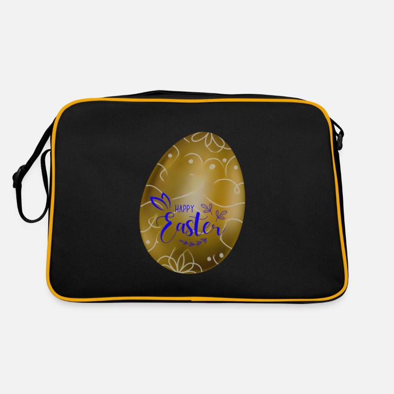 Ostereier - Retro Tasche - Schwarz/Gold