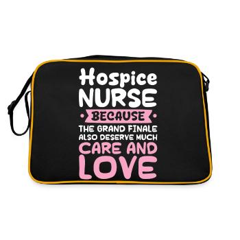 Hospice Nurse parce que la grande finale - Sac Retro - noir/or - Dos