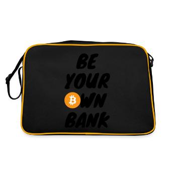 Crypto Be your own bank - Retro Bag - black/gold - Back