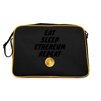 Crypto Eat sleep Repeat ETH - Retro Bag - black/gold - Back