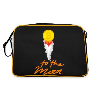 Crypto To The Moon 5 BTC Bitcoin - Retro Bag - black/gold - Back