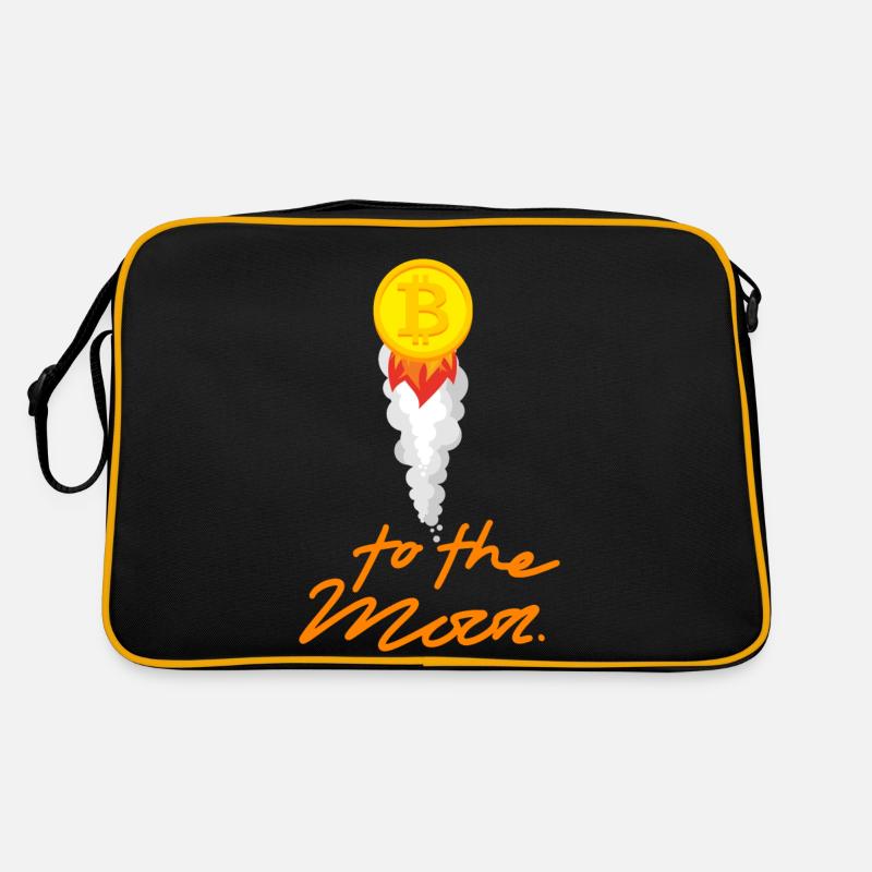 Krypto To the Moon 5 BTC Bitcoin Retro Tasche