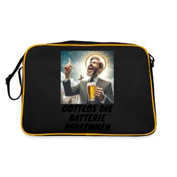 Malle impie débrancher la batterie boire de la bière 2 - Sac Retro - noir/or - Dos