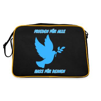 Démo Paix pour tous Haine pour le n° 4 - Sac Retro - noir/or - Dos