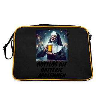 Malle impie débrancher la batterie boire de la bière 1 - Sac Retro - noir/or - Dos