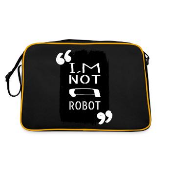 robotics programming gift robotic innovation - Retro Tasche - Schwarz/Gold - Hinten
