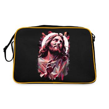 jesus bible christian religion christian cross christian - Retro Bag - black/gold - Back