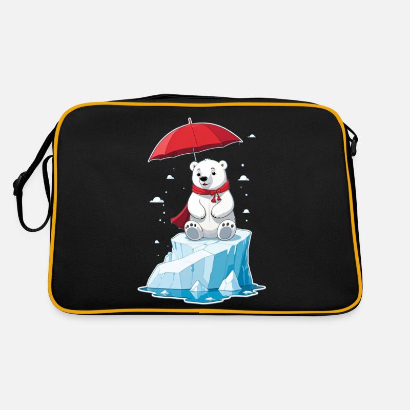 Polar Bear, Ice & Parasol Retro Bag