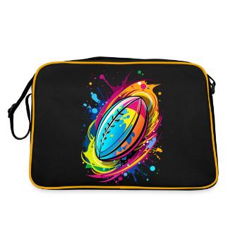 Neon Energy Rugby Splash - Retro Bag - black/gold - Back