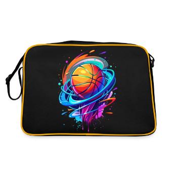 Basketballkörbe Vortex Neon Swirl - Retro Tasche - Schwarz/Gold - Hinten