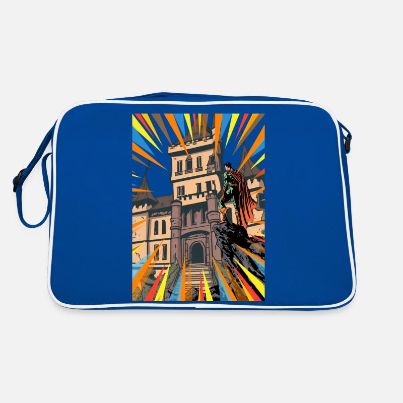 Ein Comic-Held zur Rettung Retro Tasche