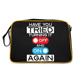 How I Fix Stuff Working In IT...... Tech Support C - Retro Bag - black/gold - Back