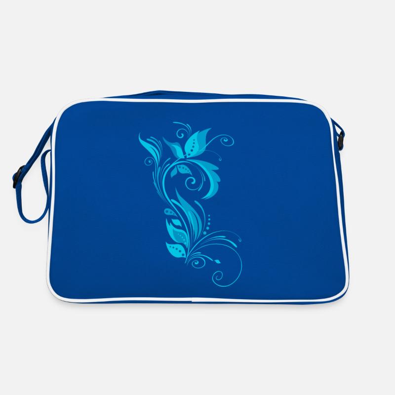 Blue ornamental pattern Retro Bag