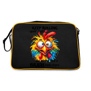 Animal Poulet Poule Coloré Ferme Coq Isolé - Sac Retro - noir/or - Dos