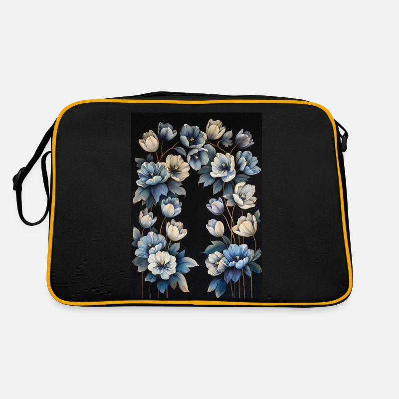 Affiche Fleurs Bleues 5 Sac Retro